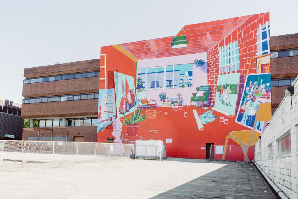 Giant Andy Dixon Mural in Mount Pleasant Vancouver