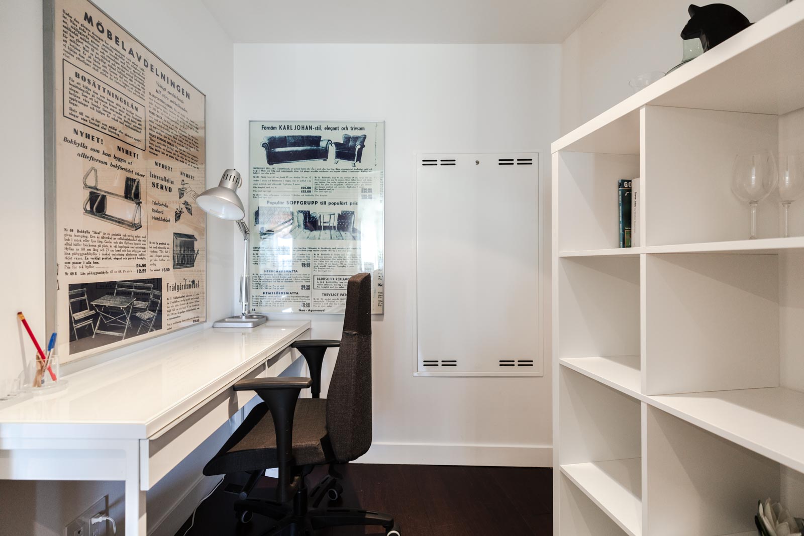 Furnished study at Downtown Vancouver condo rental.