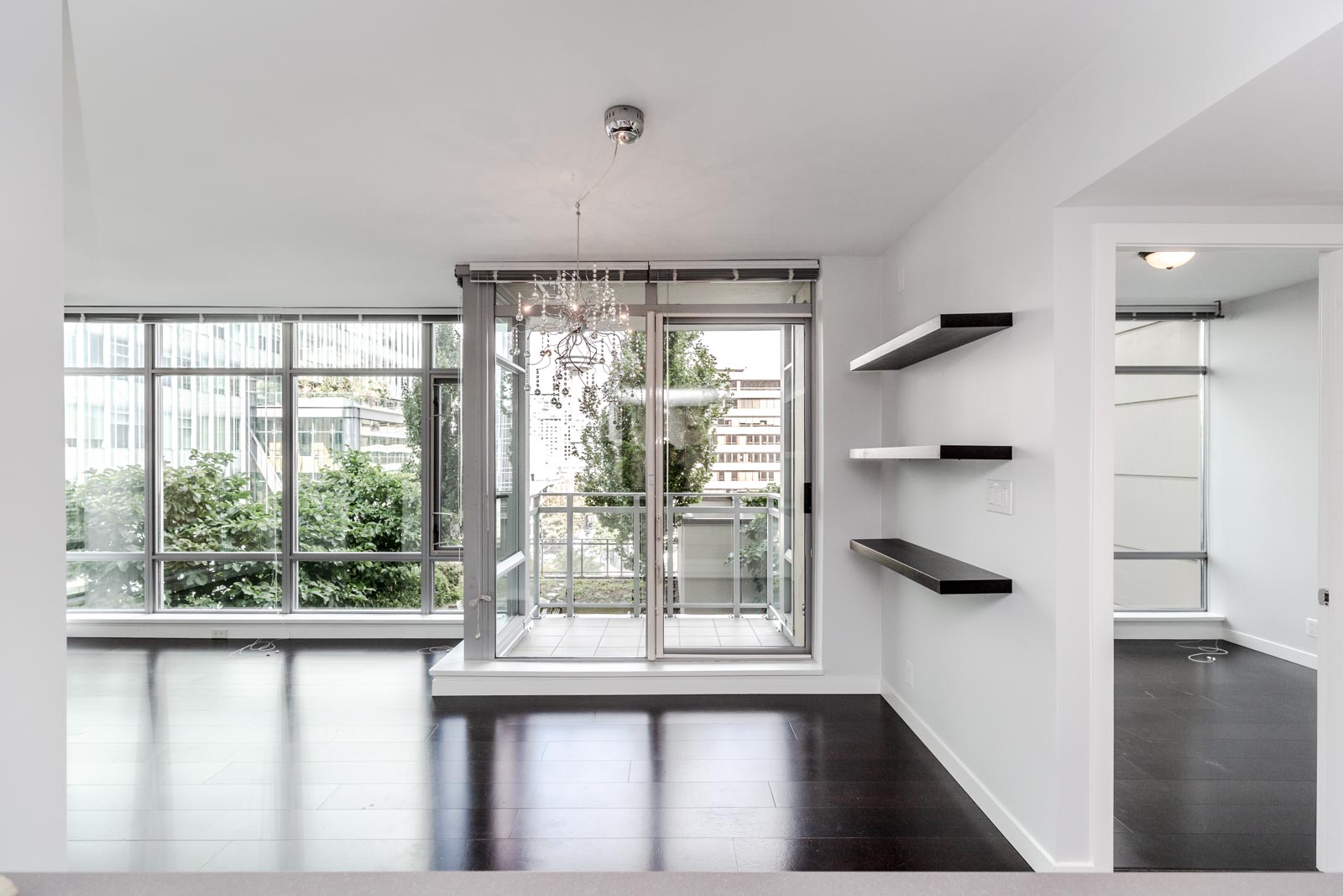 Dark Hardwood inside L'Hermitage Condo For Rent