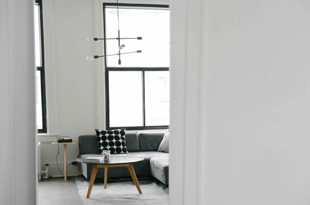 trendy Scandinavian style living room
