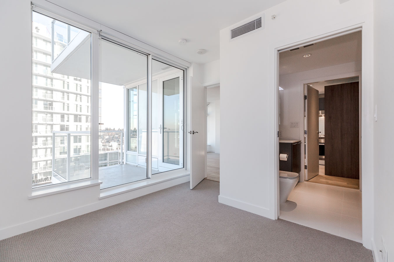 Interior of luxury Vancouver condo rental with a view.