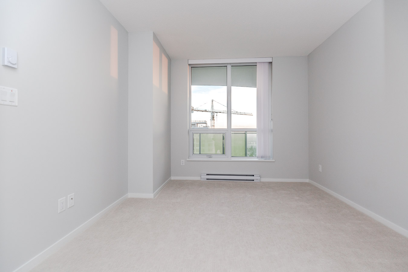 Newly built bedroom at Metrotown condo rental managed by Birds Nest Properties.