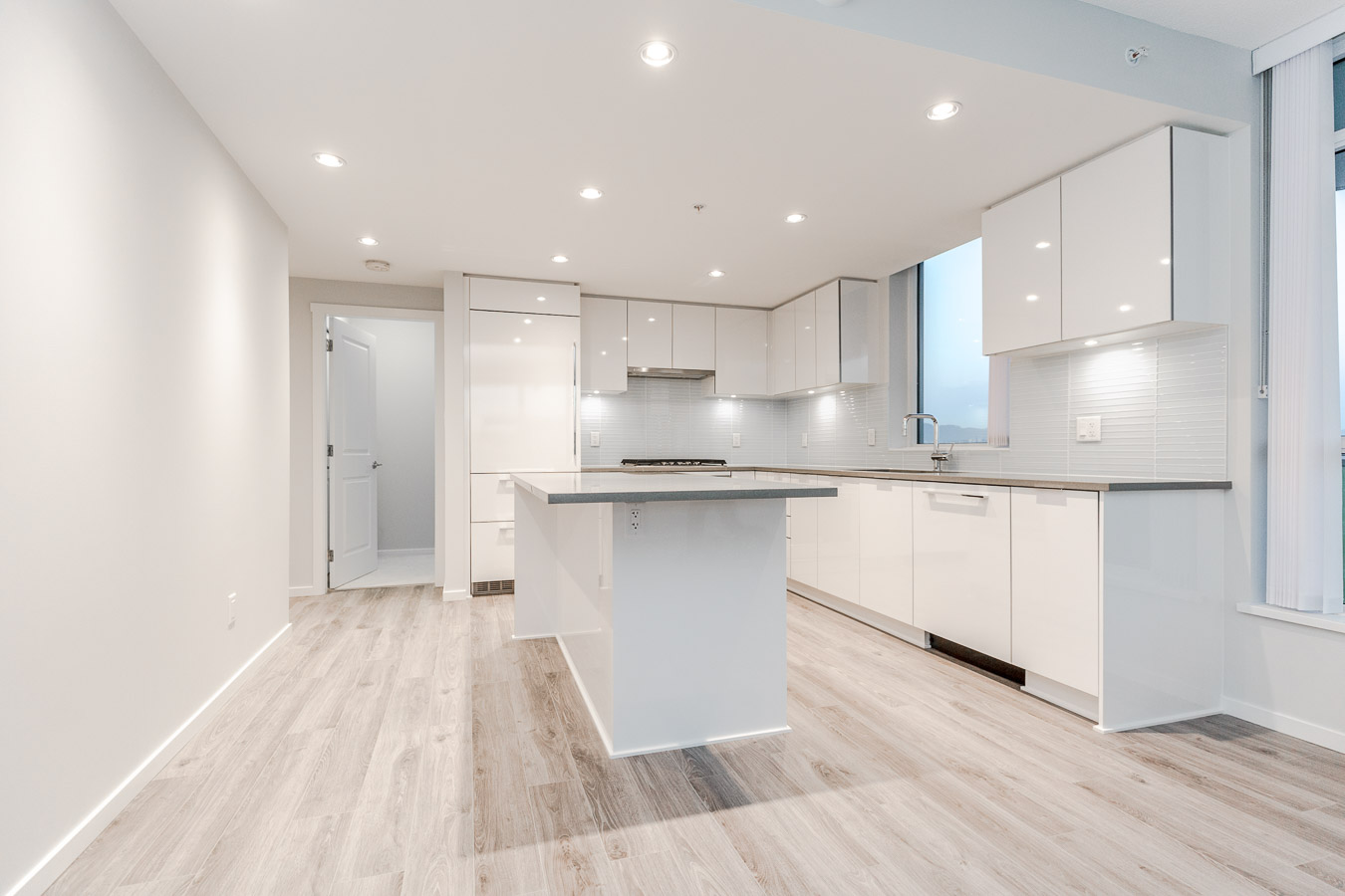 Newly renovated kitchen in Metrotown condo managed by Birds Nest Properties.