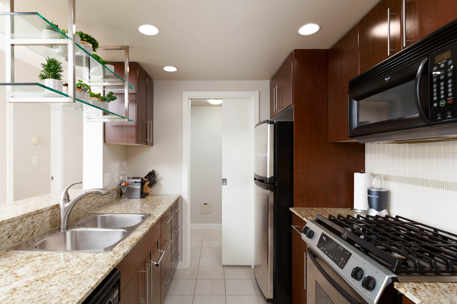 Yaletown Vancouver condo kitchen.
