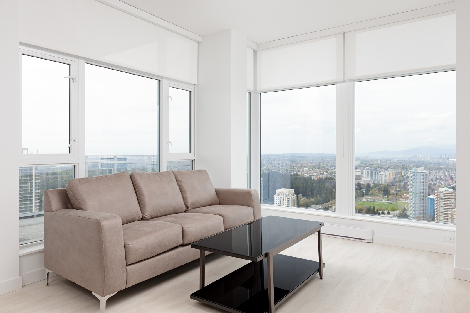 Living room in Metrotown condo