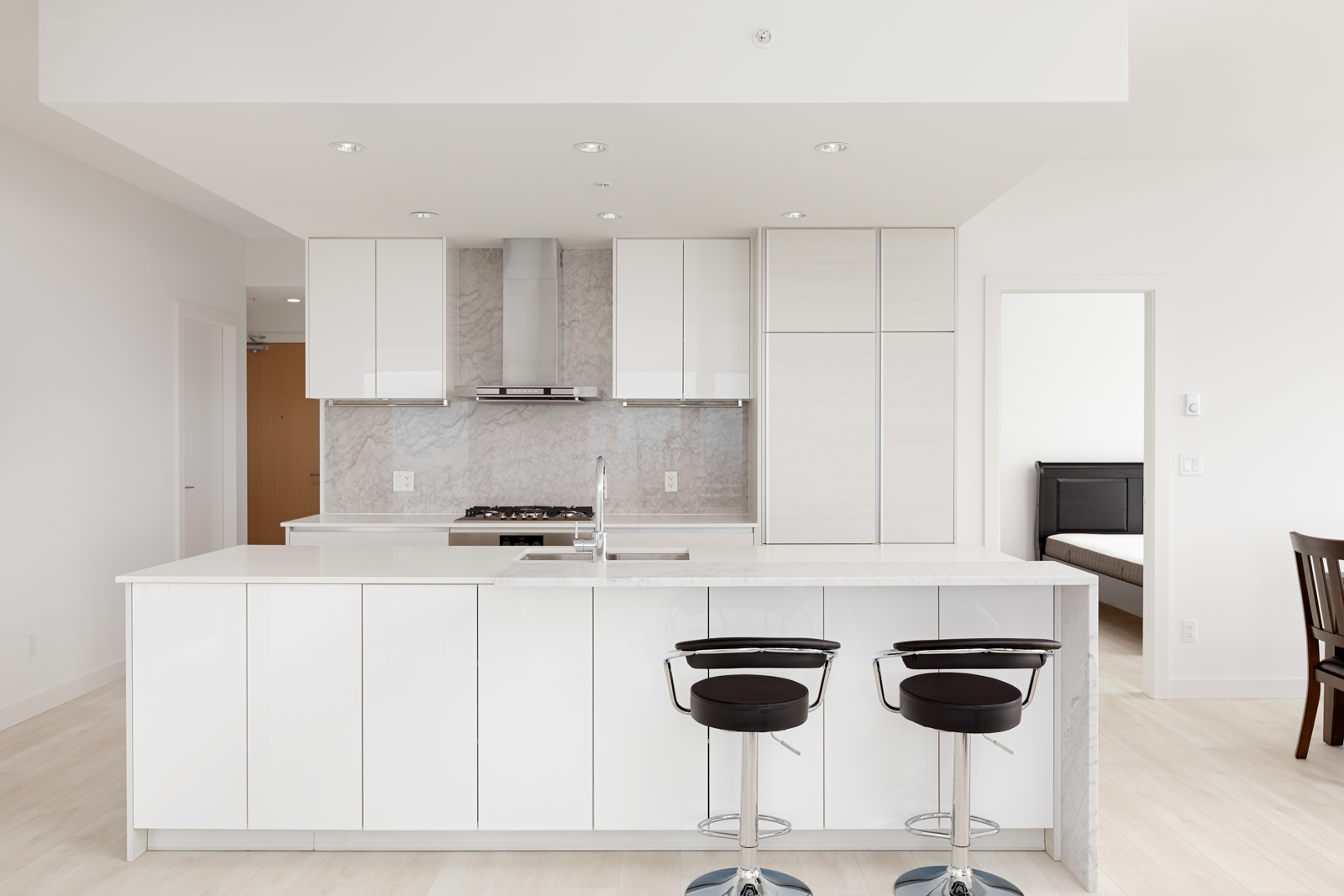 White cabinets in Metrotown kitchen