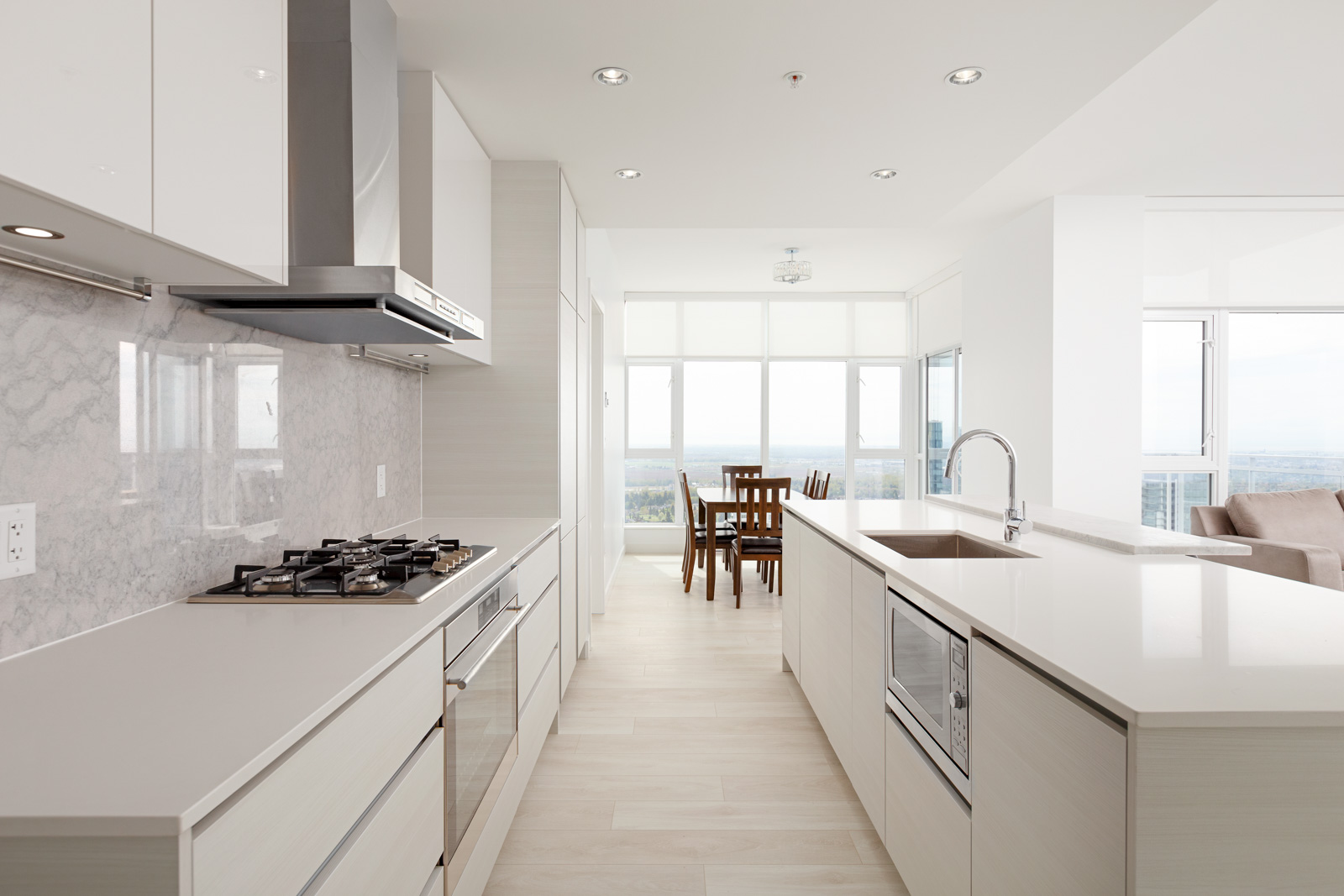 Bright and airy kitchen at Metrotown condo