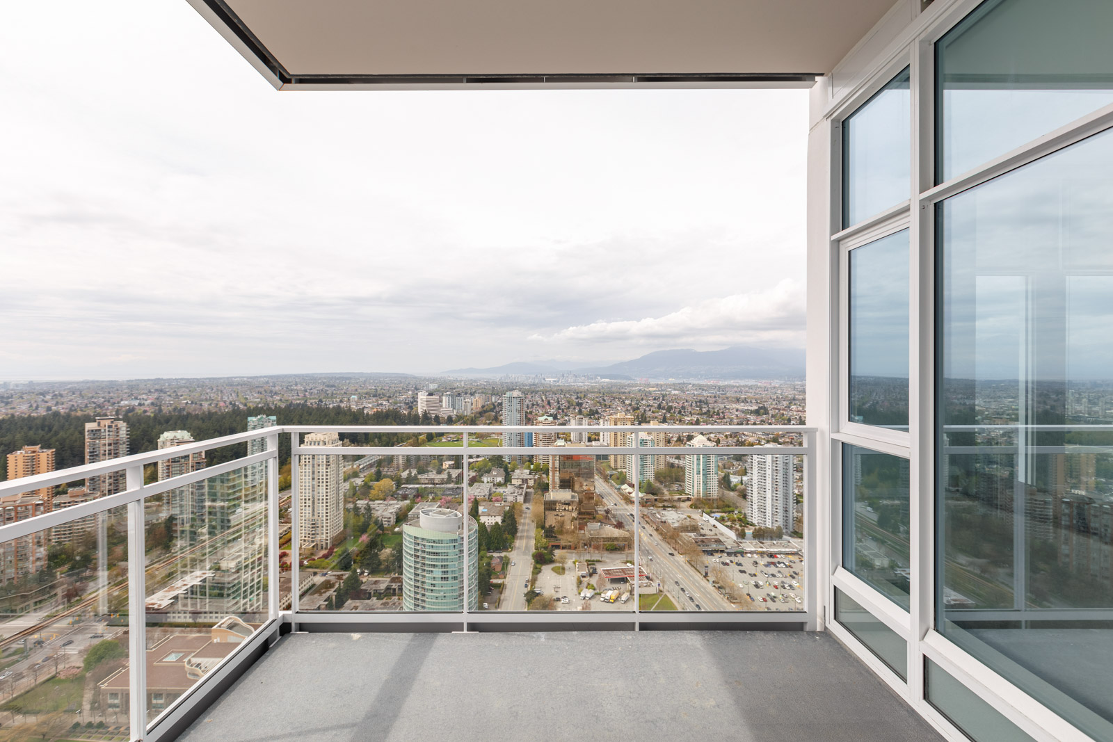 View from balcony at Metrotown condo