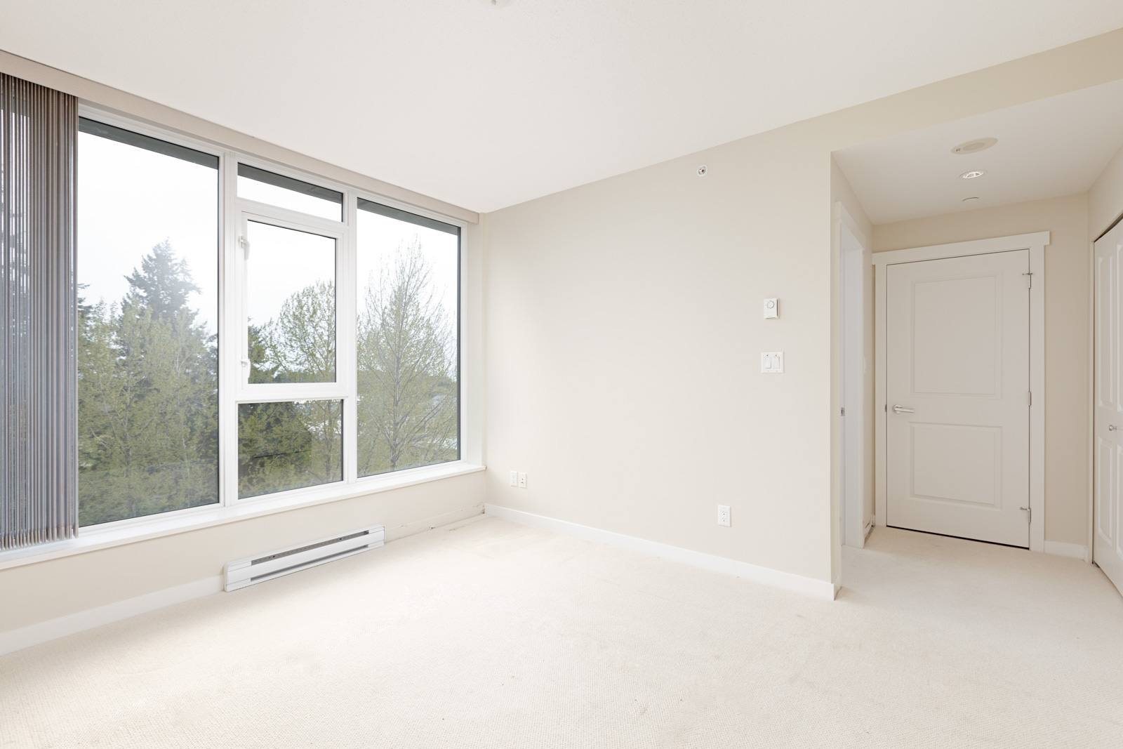 Bedroom with a view in Vancouver rental condo.