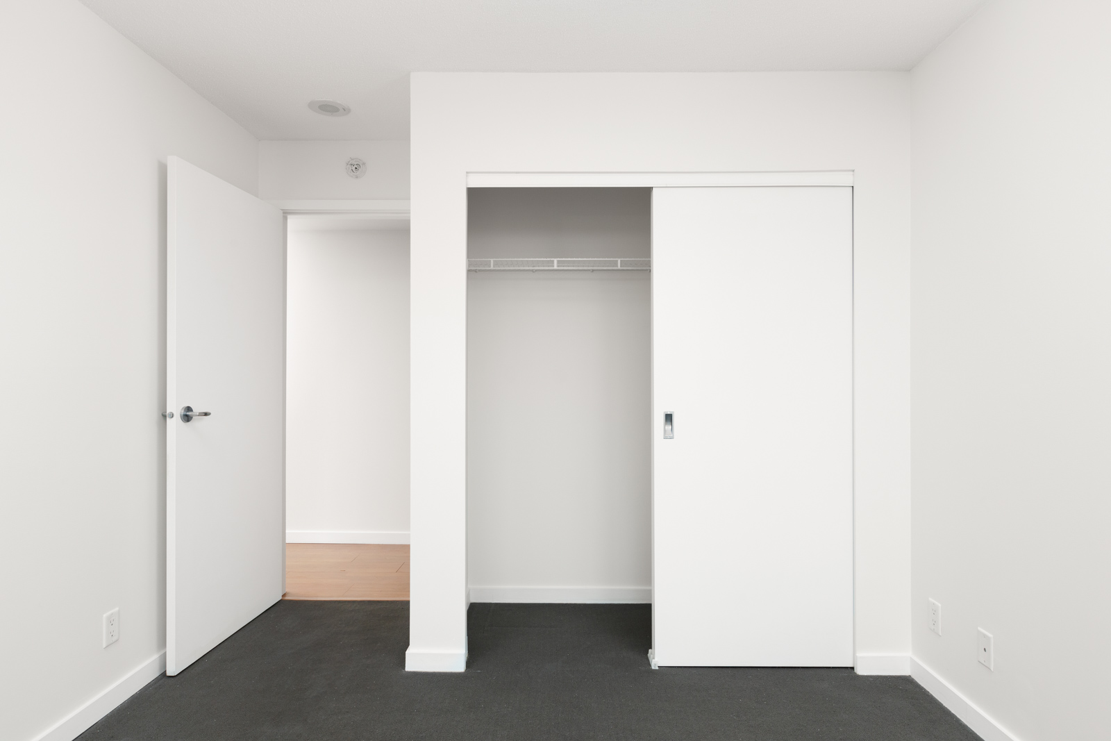 Closet in bedroom of Downtown Vancouver rental condo.