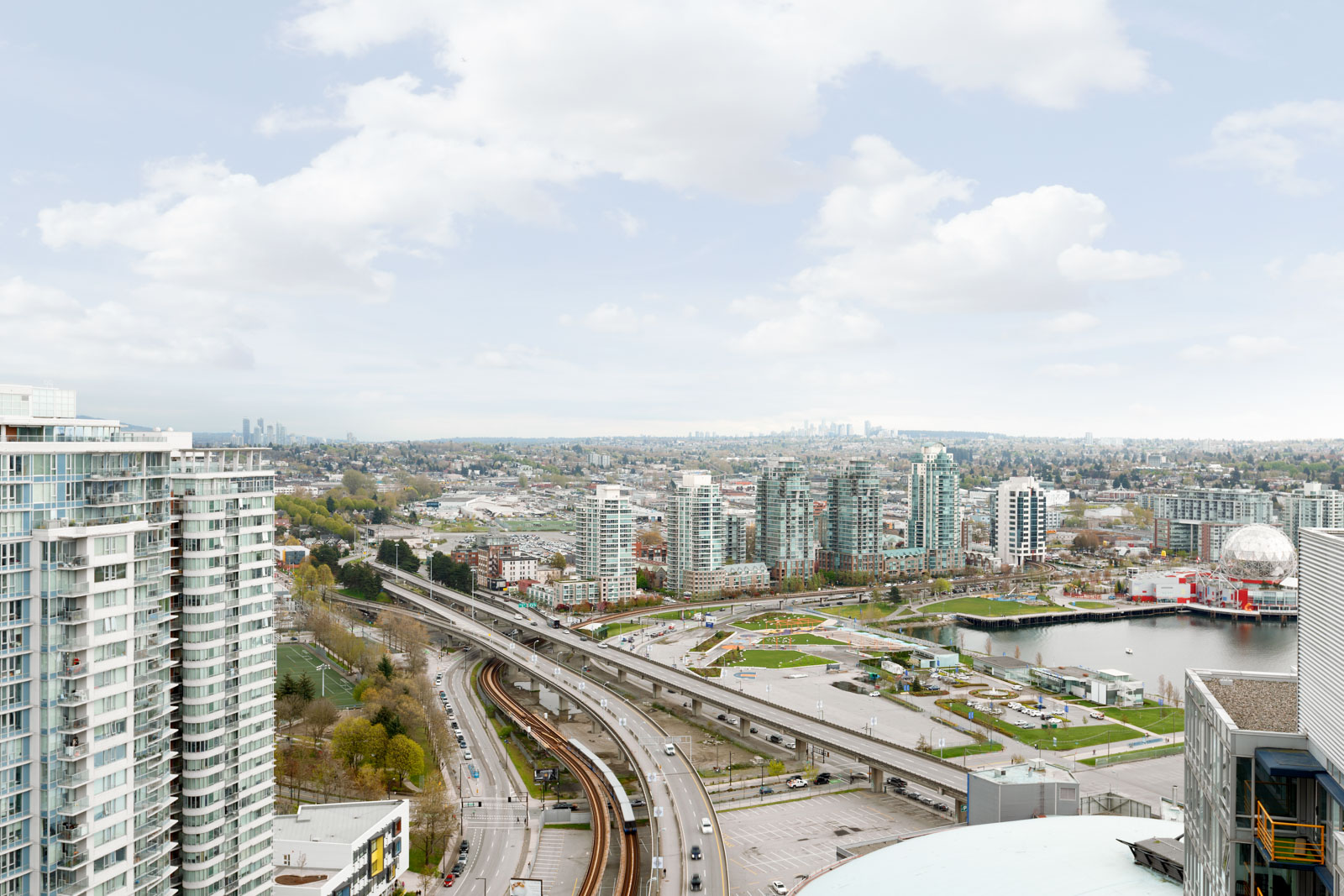 View of the city from Downtown Vancouver rental condo.