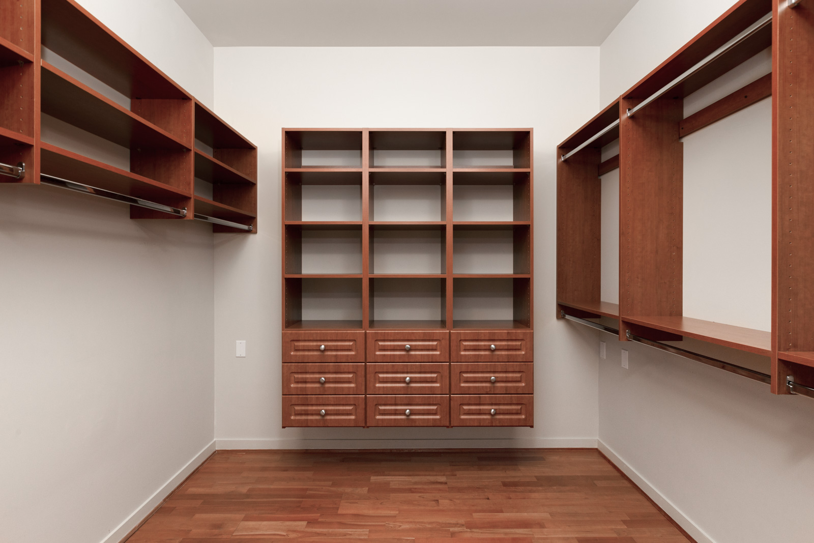 Custom closet cabinetry in Coal Harbour condo