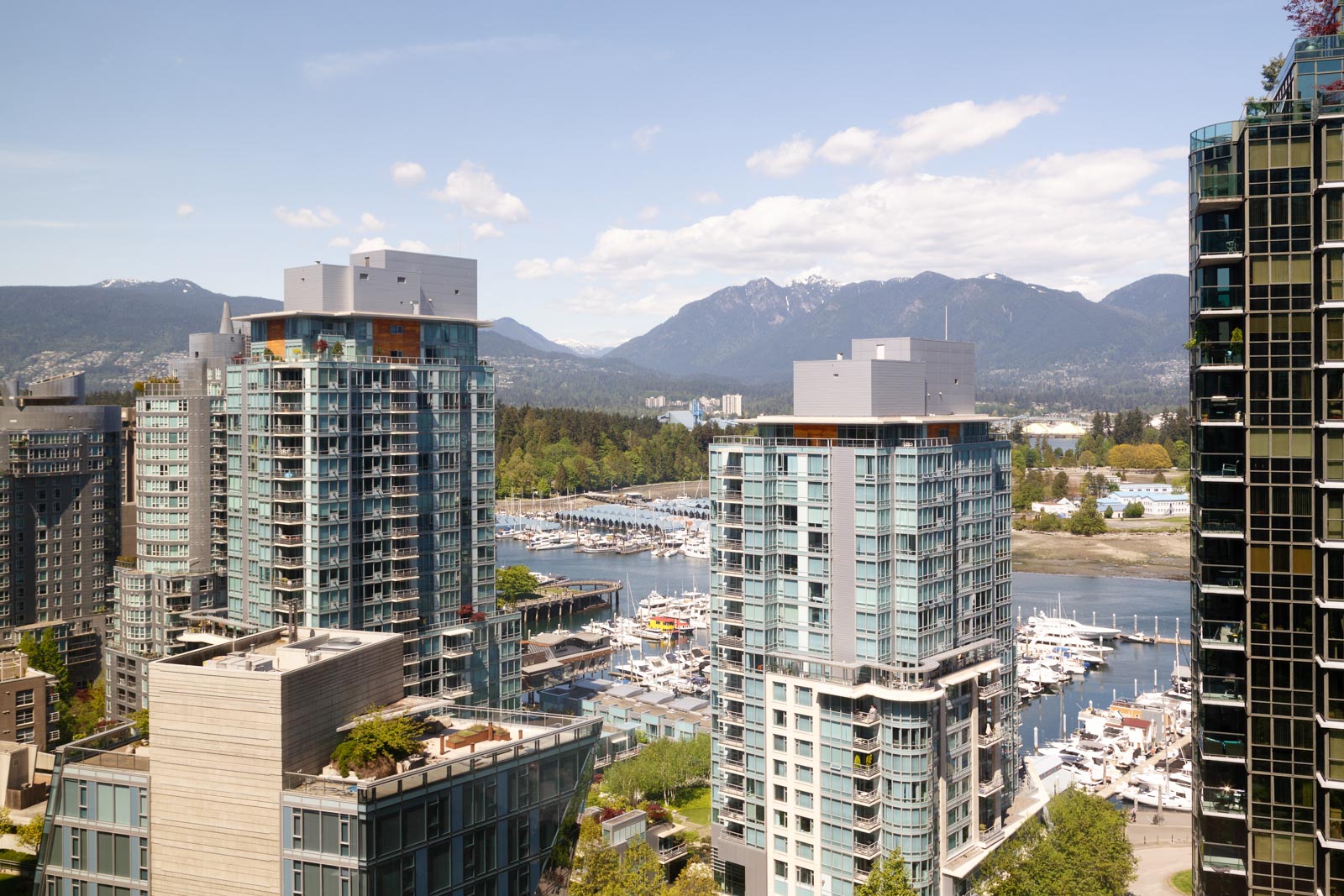 Waterfront view from Coal Harbour condo