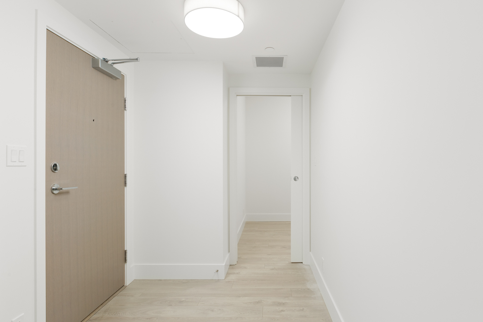 Interior hall of North Vancouver luxury rental condo.
