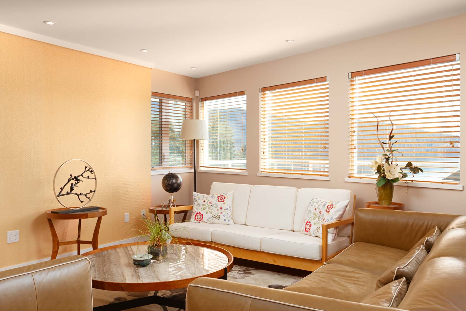 Sitting room inside North Vancouver luxury rental.
