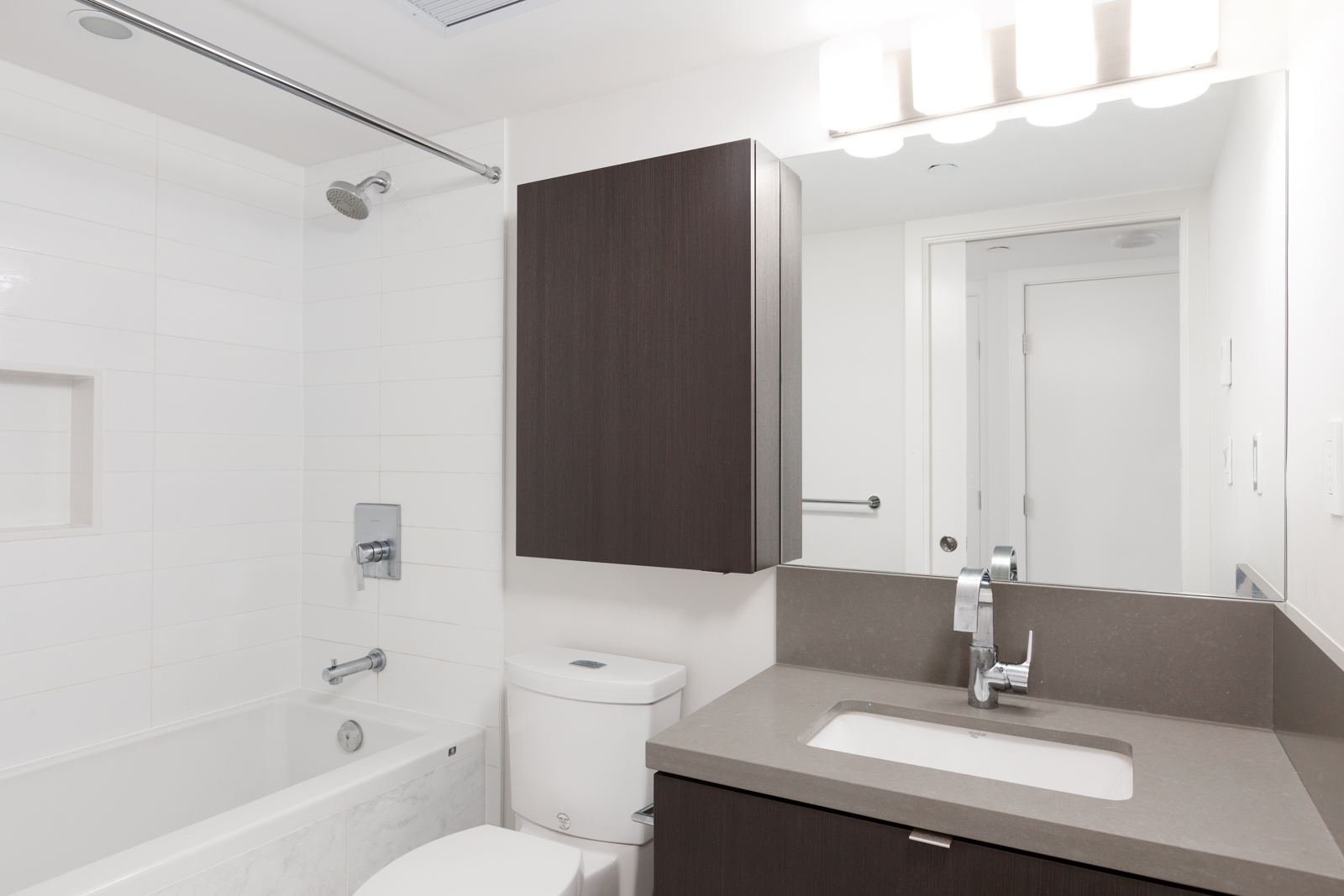 Bathroom of luxury Vancouver rental condo.