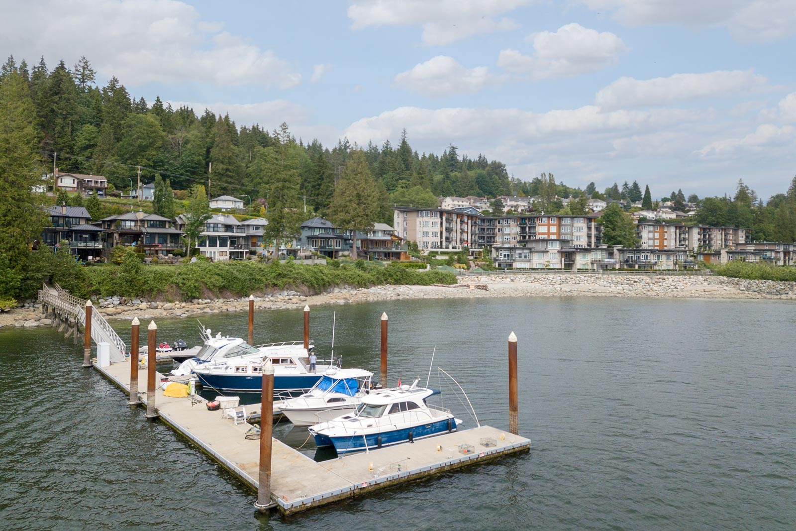Private dock situated by North Vancouver luxury rental home.
