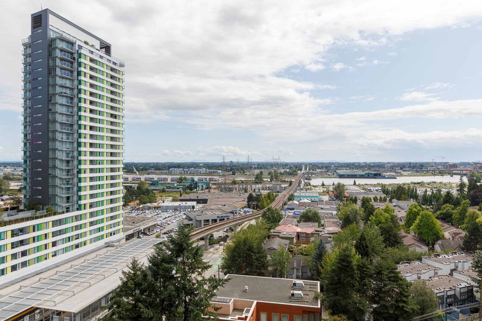 View of Vancouver city from luxury condo rental.