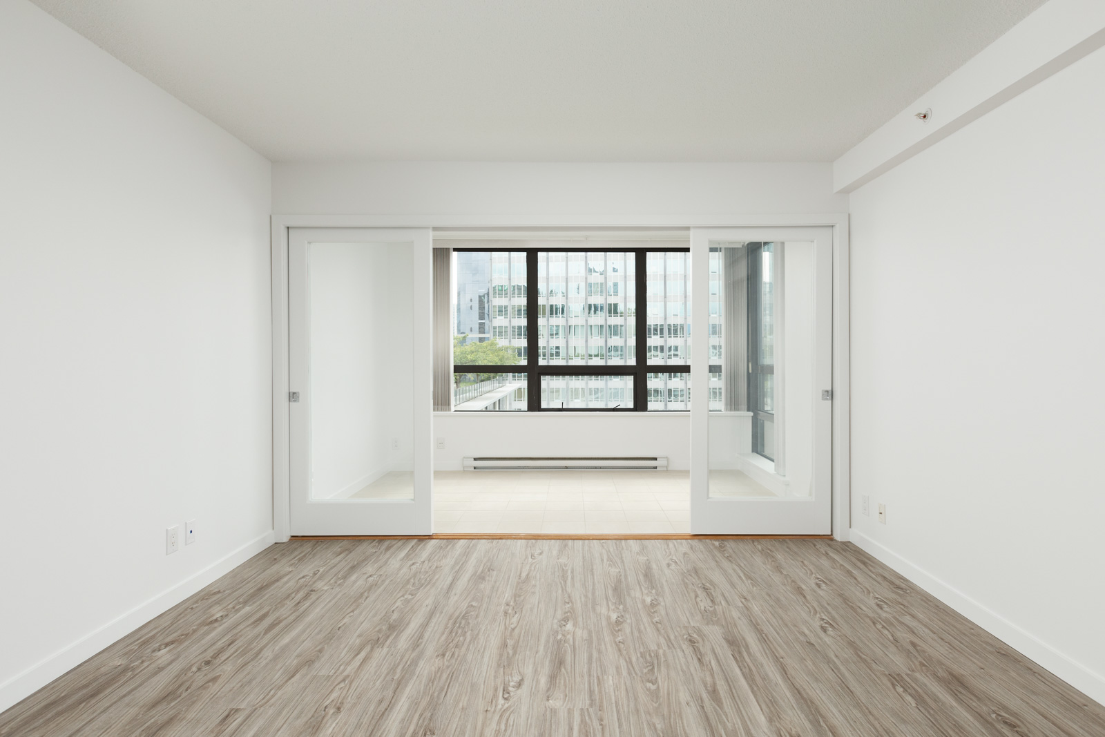 Bedroom inside Downtown Vancouver rental condo.