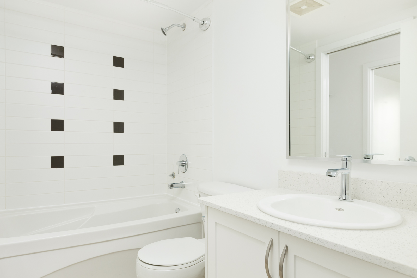 Bathroom inside Downtown Vancouver rental condo.