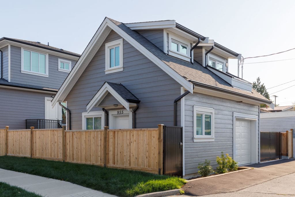 Exterior shot of Vancouver rental laneway home managed by Birds Nest Properties.