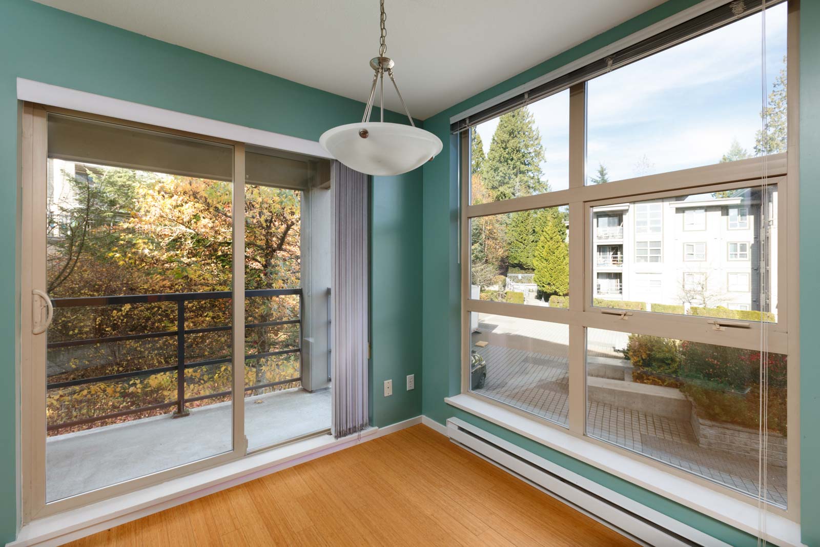 window view from living room in burnaby condo
