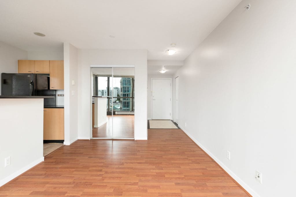 living room with view in rental condo at 1331 Alberni Street #1108 in Vancouver