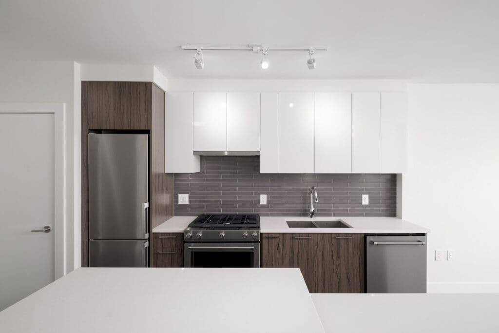 kitchen in rental condo with Birds Nest Properties property management in New Westminster
