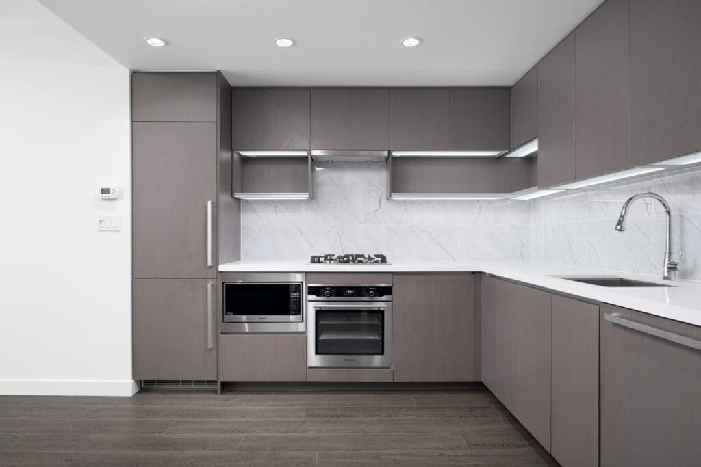 kitchen in rental condo with birds nest properties property management in burnaby
