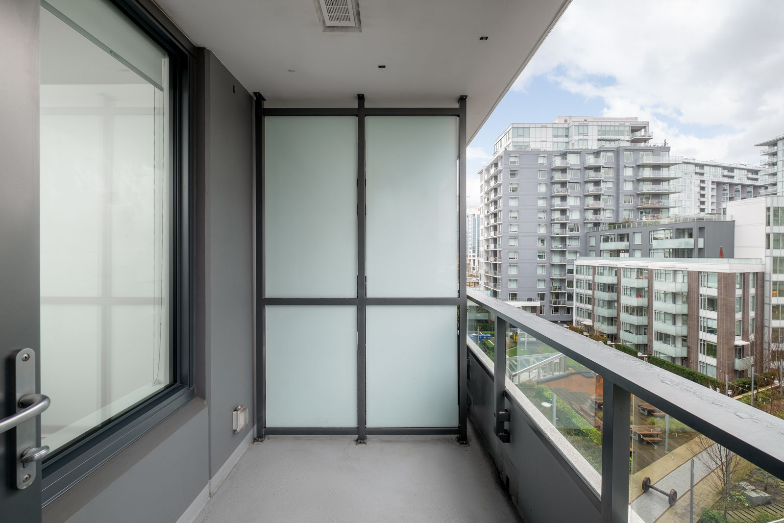 balcony of rental condo with property management by birds nest properties in vancouver canada
