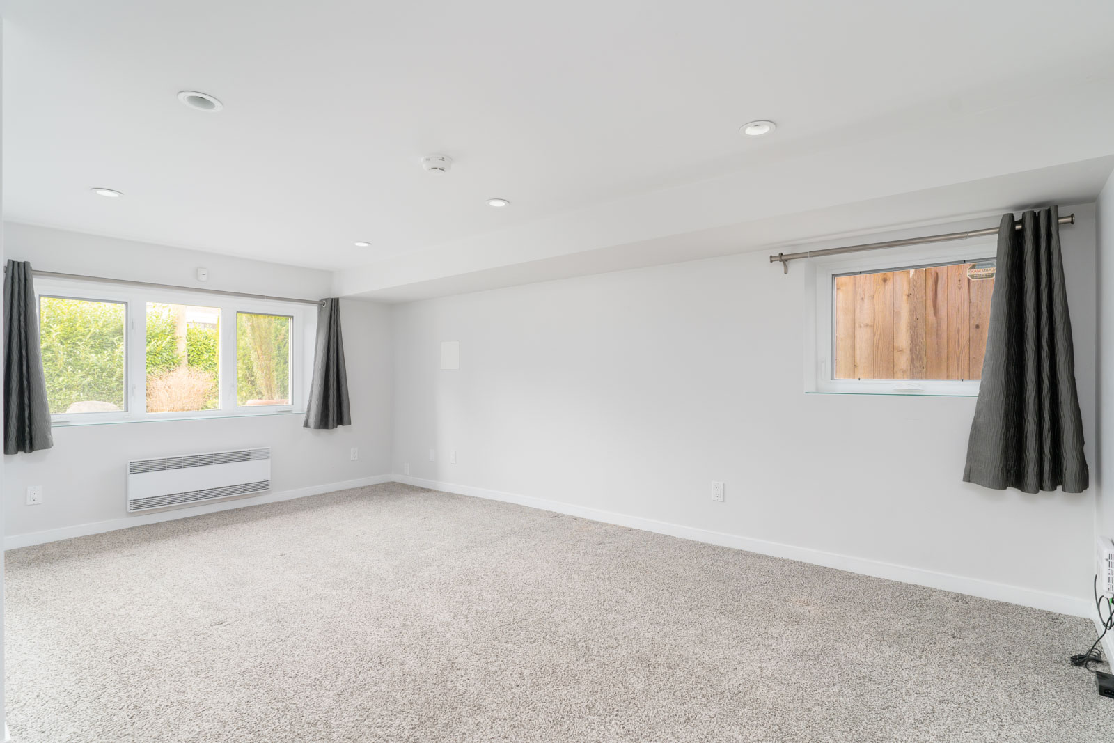 living room in rental basement in the Kitsalano neighbourhood of Vancouver