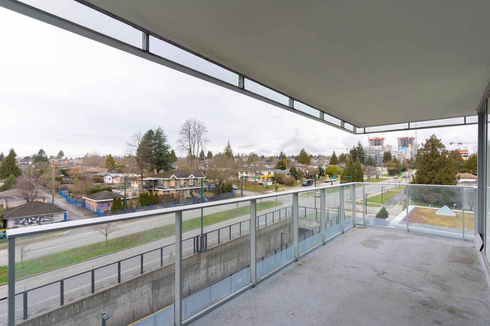 balcony in rental condo in Marine Drive neighbourhood of Vancouver