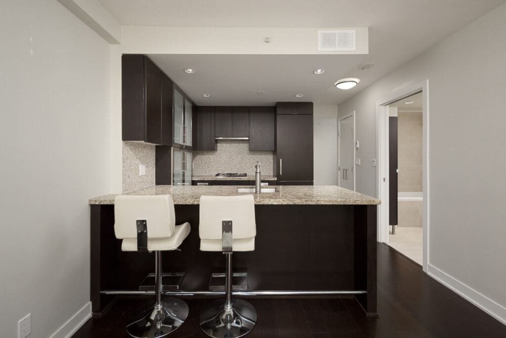 full kitchen in The Donovan
