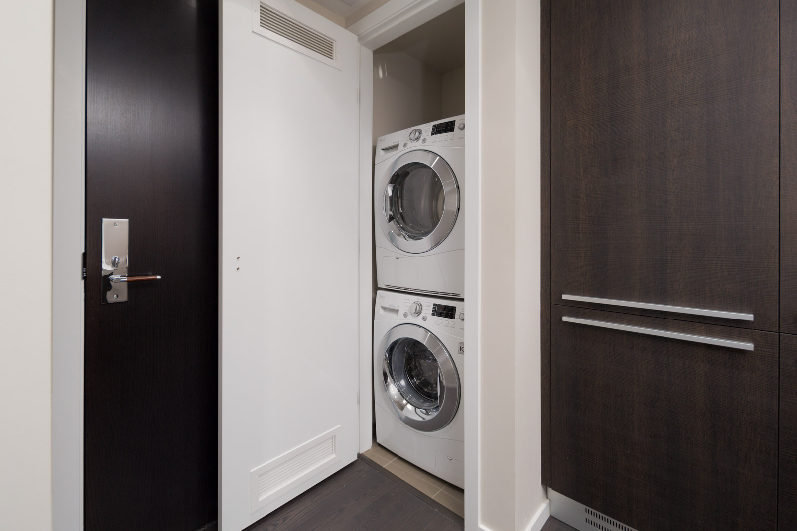in-suite laundry equipped with washer and dryer