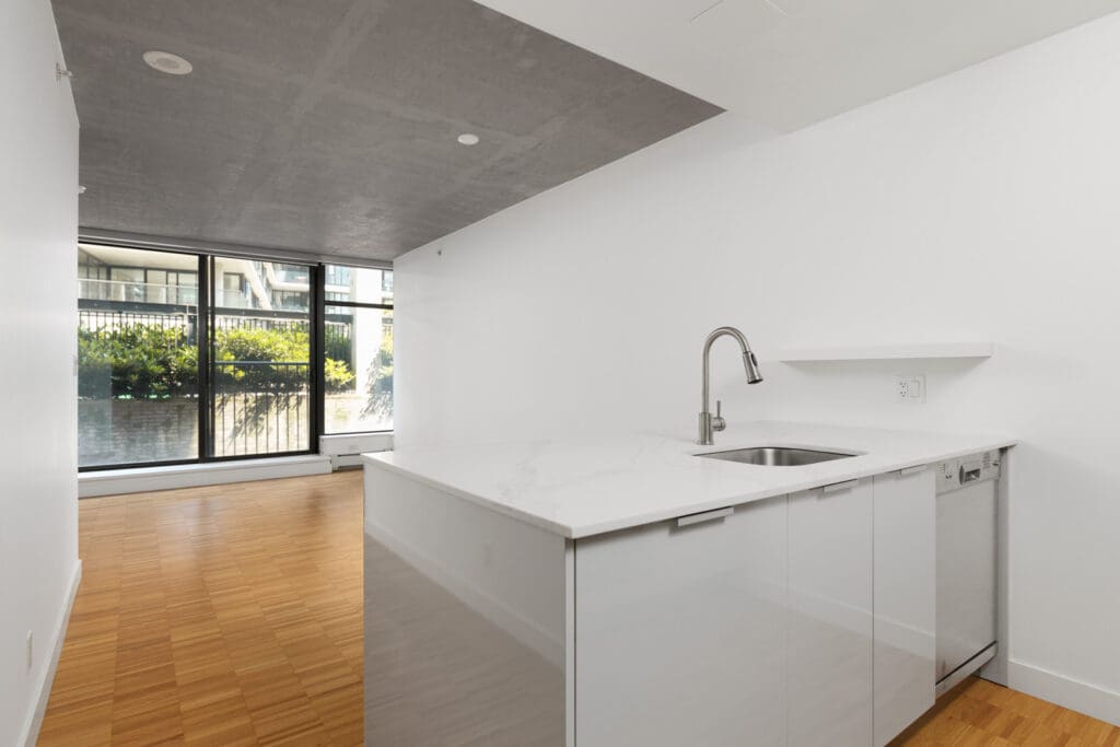Open layout provides direct access from kitchen to living room