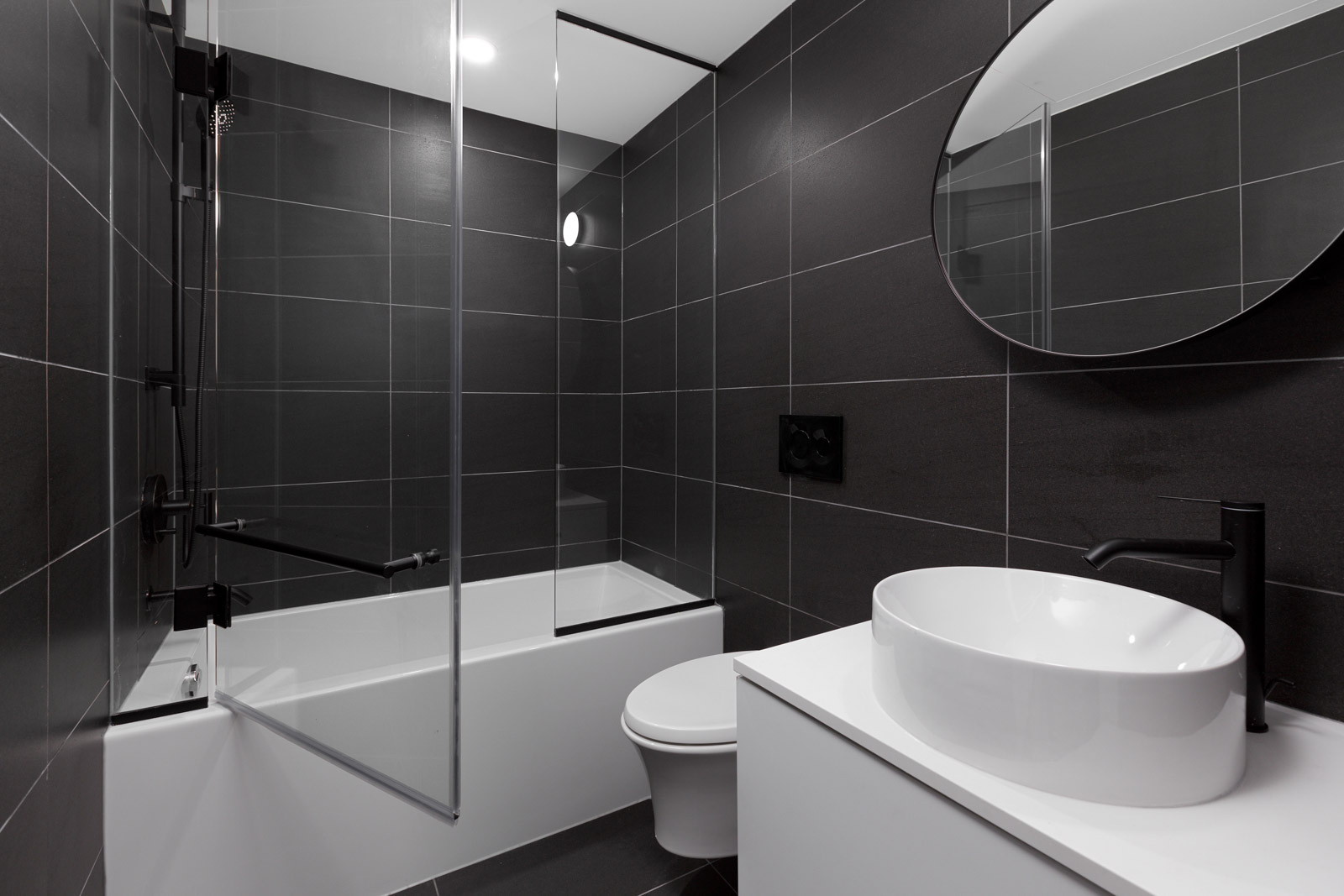 bathroom with all the basic amenities in a home managed by Birds Nest Properties