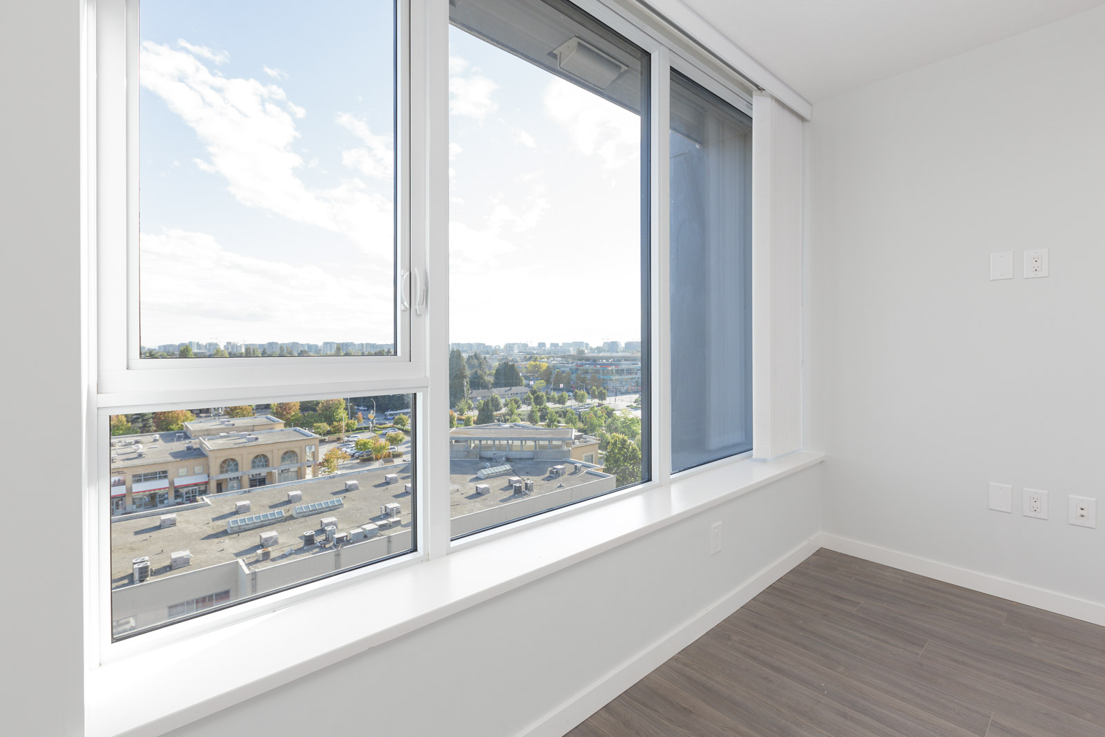 living room window in rental condo
