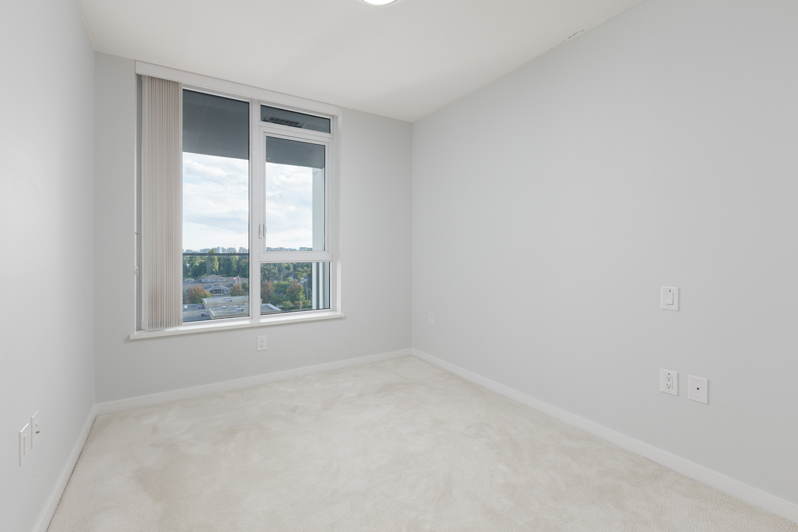 view of bedroom window from the entrance