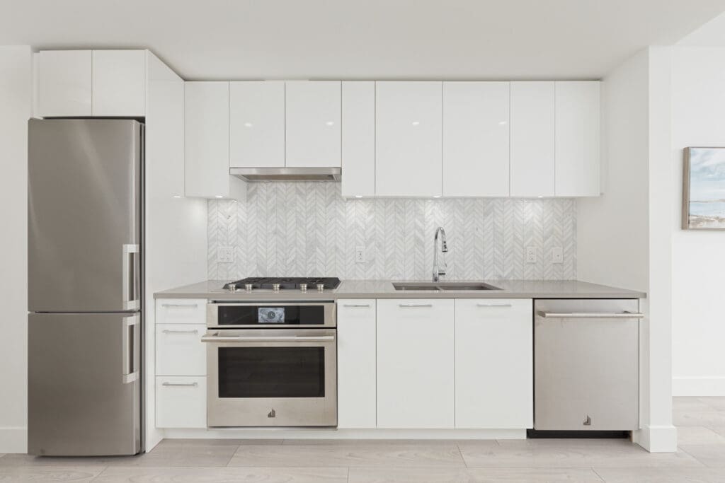 kitchen in upscale condo in East Vancouver
