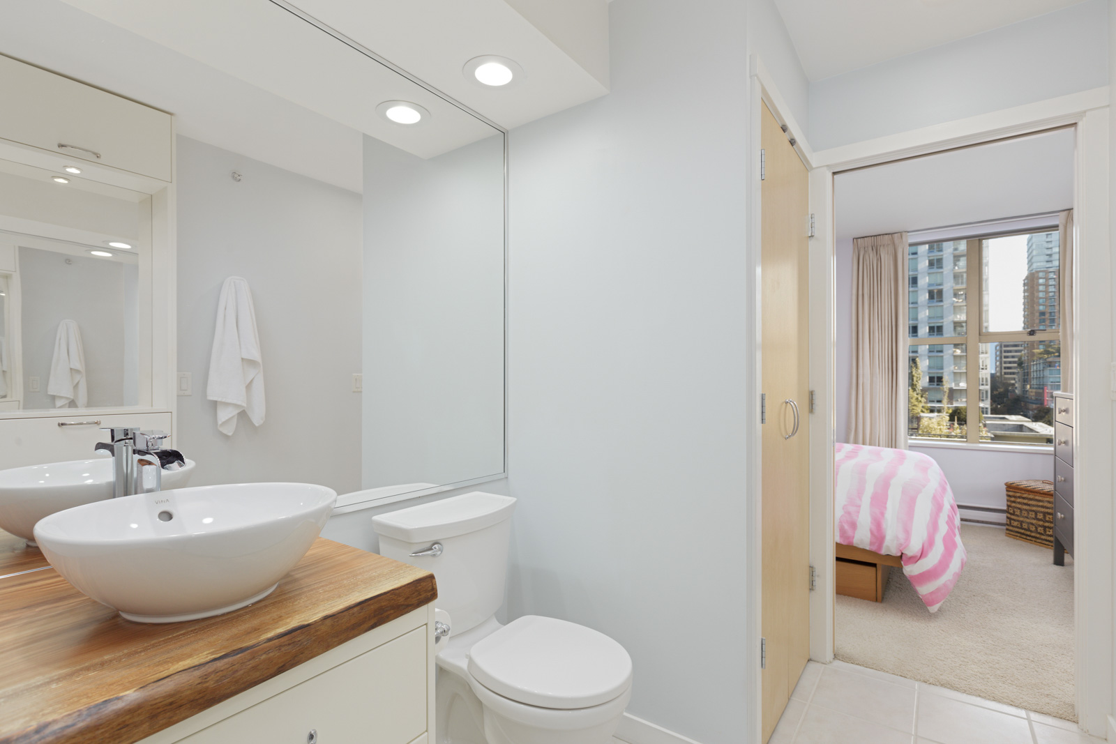 bathroom in upscale condo of downtown Vancouver