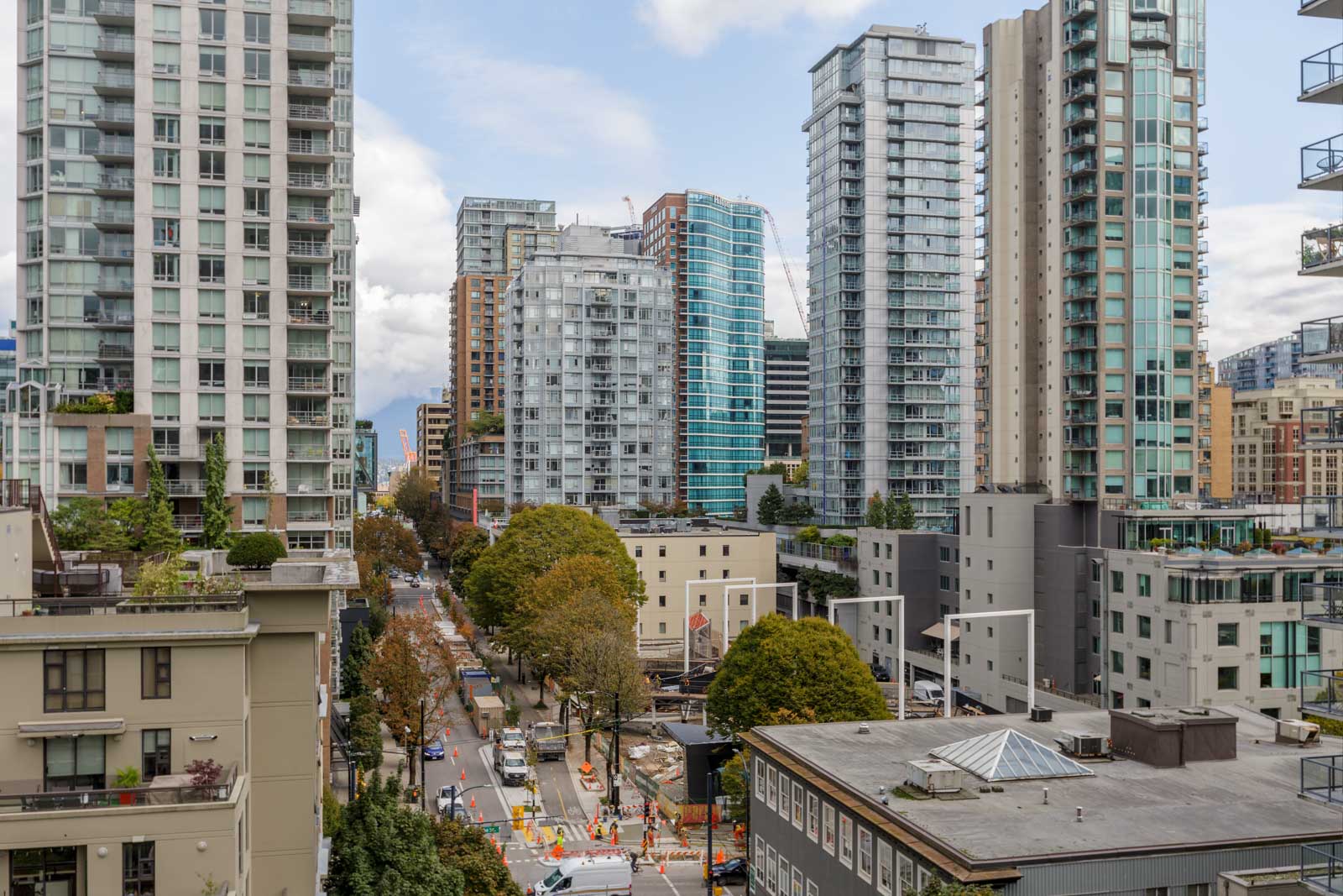 view of downtown Vancouver from condo