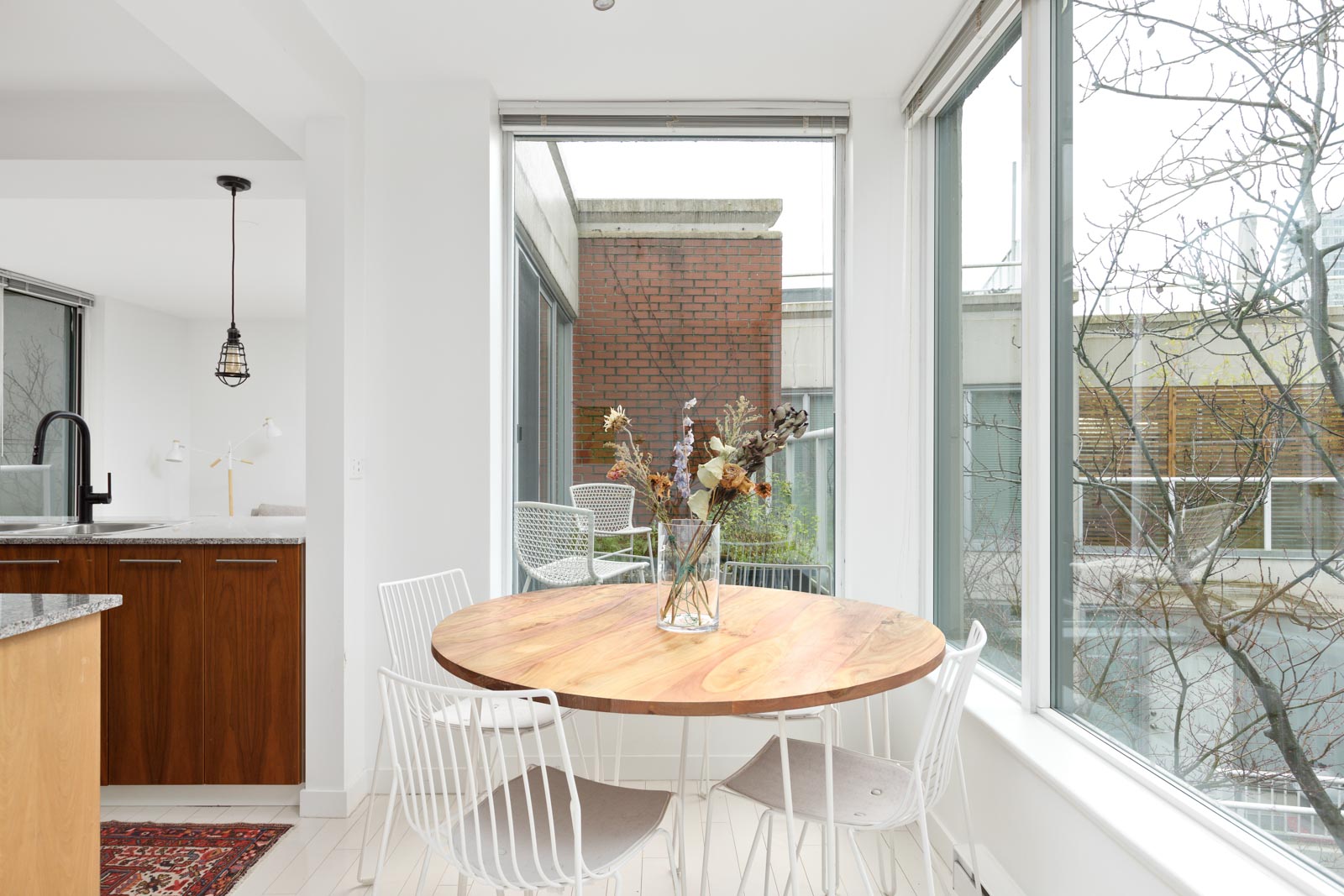 dining area in upscale townhouse in Chinatown, Downtown Vancouver