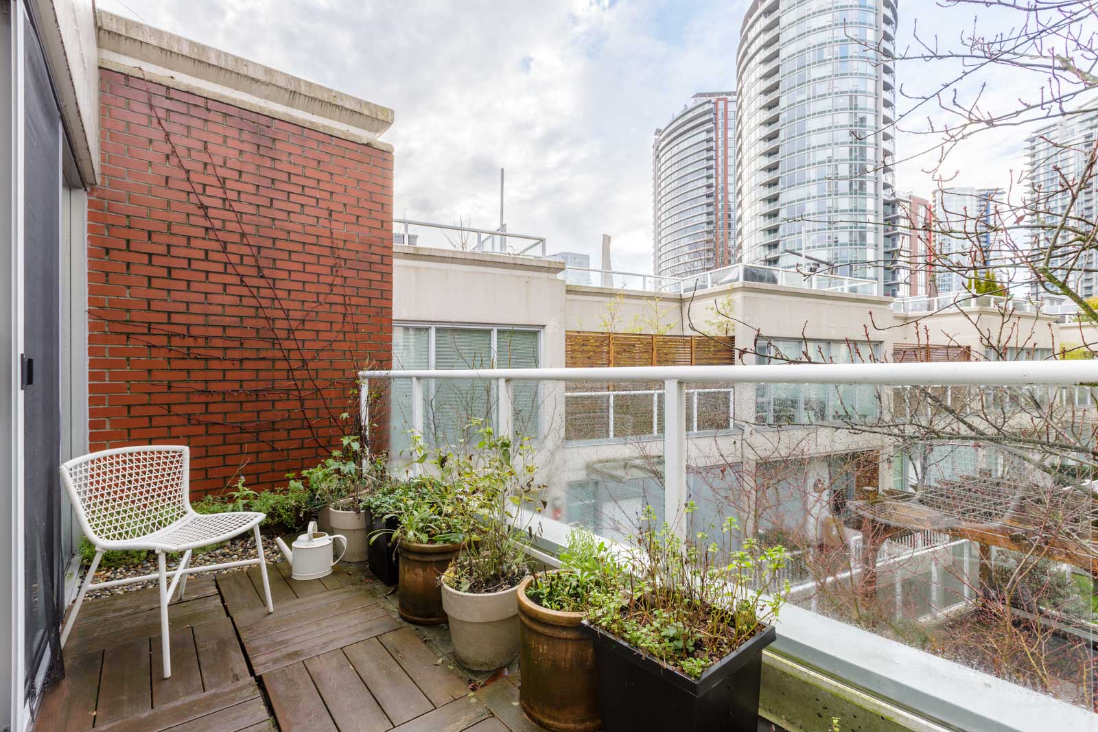 patio in upscale townhouse in Chinatown, Downtown Vancouver