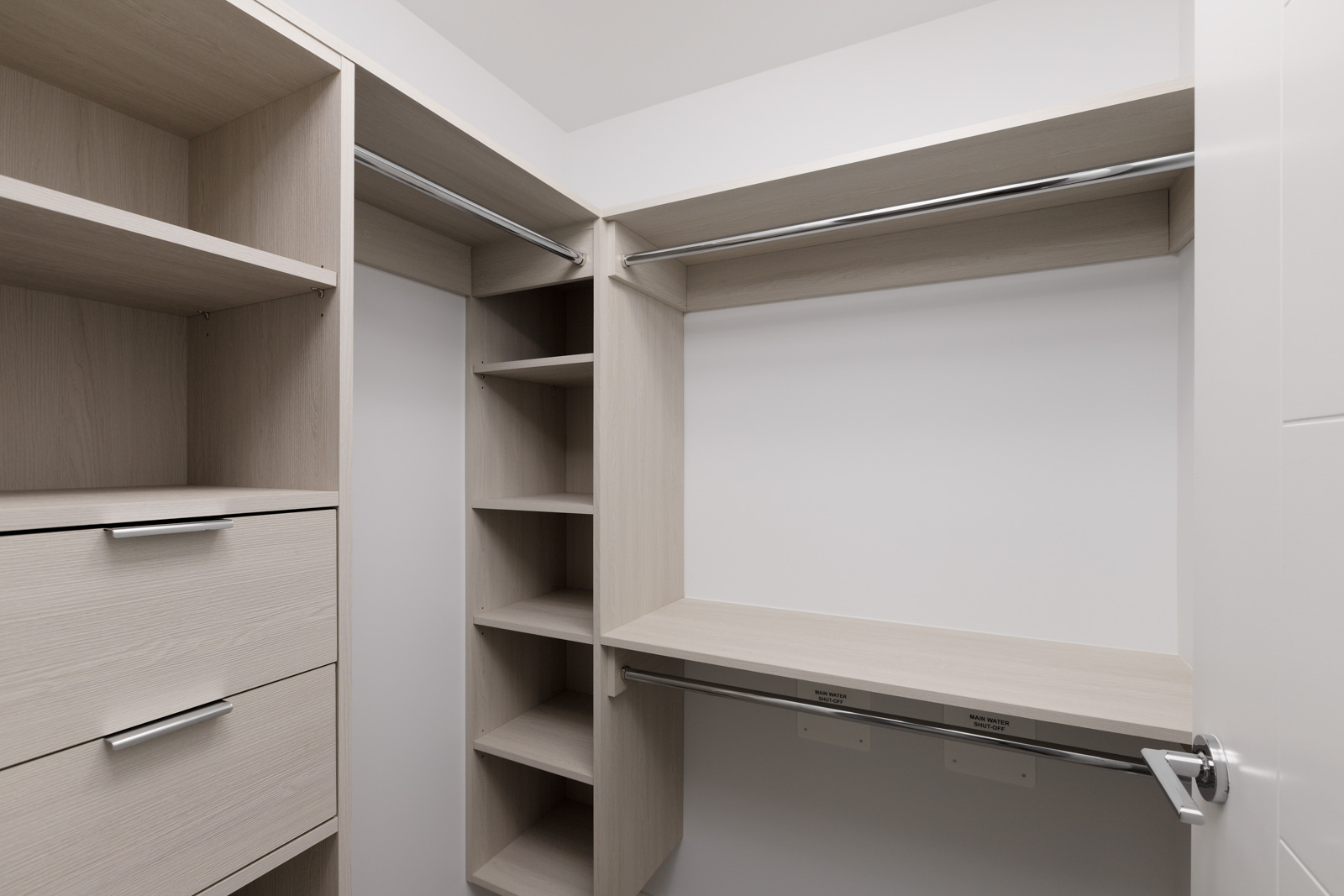 walk in closet at Sun Tower 1 building in Burnaby’s Metrotown