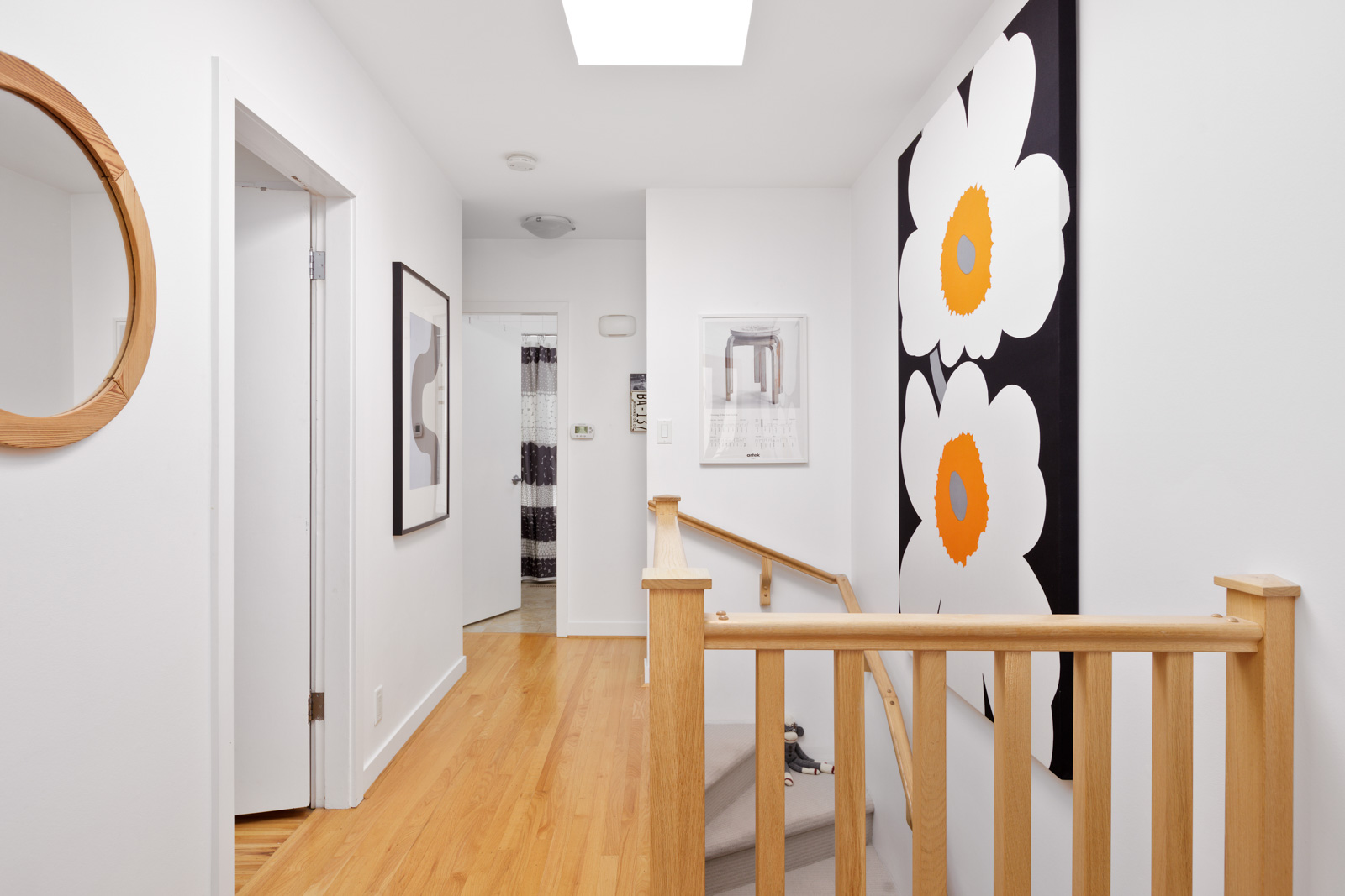 upper living area with stairs and rooms